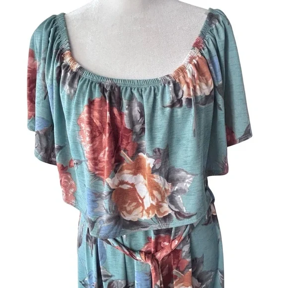 PinkBlush Floral Off the Shoulder Maternity Maxi Dress Size Medium - Picture 4 of 10